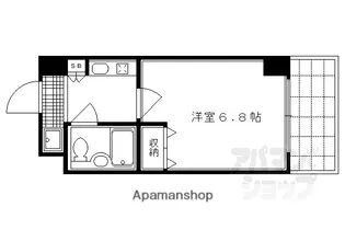 DETOMー1一条通【508号室】の間取り