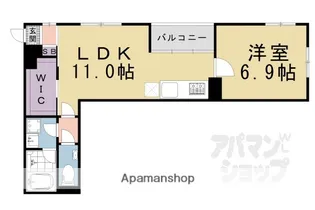 パーシモン御所南【301号室】の間取り
