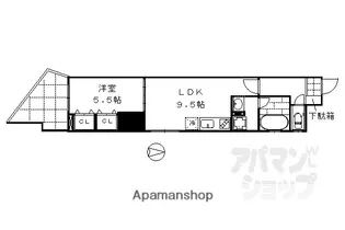 ベラジオ三条朱雀【6階】の間取り