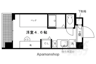 キャンパスヴィレッジ京都一乗寺【311号室】の間取り