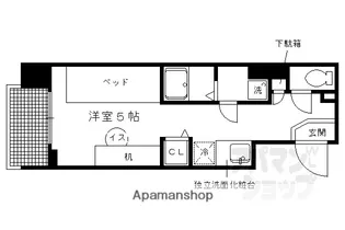 キャンパスヴィレッジ京都一乗寺【3階】の間取り