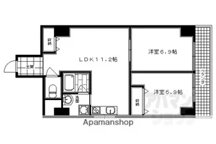 富小路近藤ビル【502号室】の間取り