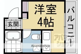 ビオス京都西陣アヤナス【101号室】の間取り
