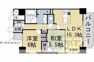 御所西夷川町アーバンライフ【7F号室】の間取り