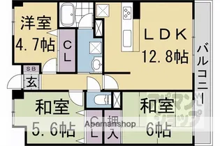 サントハイム北白川【4階】の間取り