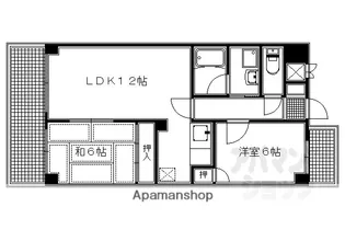 URESIDENCE二条城【205号室】の間取り