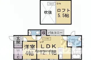 メゾンL&J【2F号室】の間取り