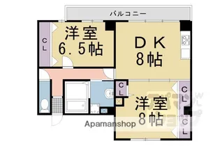 FORCE NISHIKI【404号室】の間取り