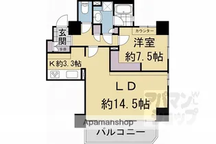 藤和シティホームズ三条堀川【903号室】の間取り