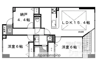 サーパス一条【604号室】の間取り