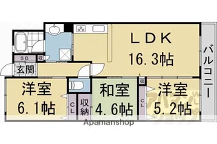 イニシア中京丸太町通り【2階】の間取り