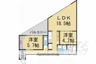 AYM下鴨【301号室】の間取り