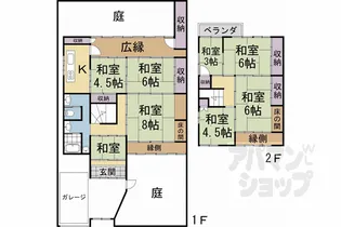 京都府京都市左京区下鴨神殿町【一戸建】の間取り