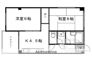 エレガンスコート烏丸西【4階】の間取り