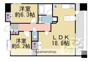 グランエスパス御所南【208号室】の間取り