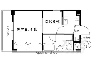 押小路フラット【301号室】の間取り