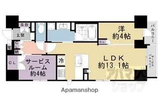 ジオ京都堀川三条【703号室】の間取り