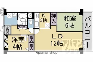 四条大宮グランドコーポ【1005号室】の間取り