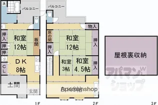 京都府京都市上京区西町一条通御前通西入【タウンハウス】の間取り