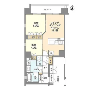 ジ・アーバネックス京都三条通【9階】の間取り