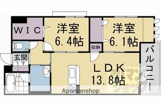 シャーメゾン西ノ京【301号室】の間取り