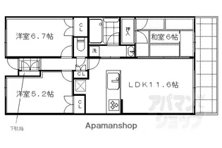 グランブルー智恵光院通【503号室】の間取り