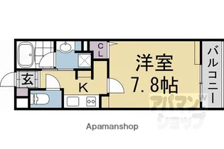 THE ROSE RES 一乗寺【3階】の間取り
