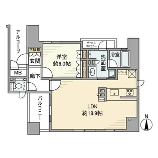 京都府京都市中京区橋弁慶町【マンション】の間取り