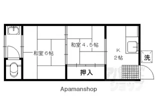 第1青山荘【202号室】の間取り