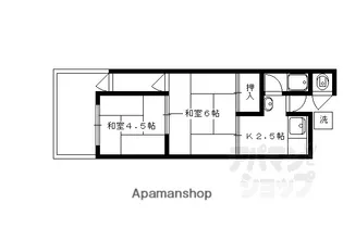 京都府京都市北区上賀茂東上之段町【テラスハウス】の間取り