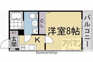 プランドール寺之内【2階】の間取り