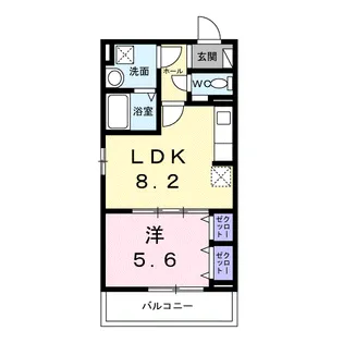 ヒカルサ京都北山栗栖【2階】の間取り