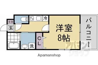 クオリエ京都堀川アネックス【503号室】の間取り