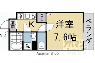 GrandeCourt立命館U.East1【2階】の間取り