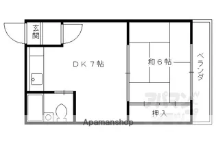 シャトル出水【3B号室】の間取り