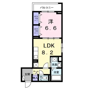 メープルコート小川【204号室】の間取り