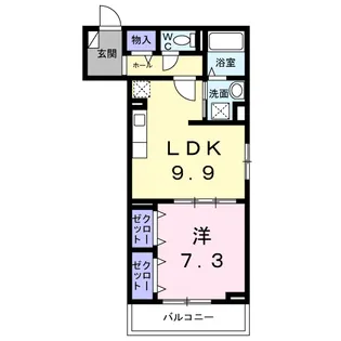 メープルコート小川【201号室】の間取り