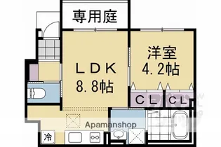 ラトゥール【1階】の間取り