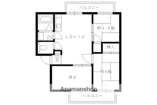 グレースフル御所【201号室】の間取り