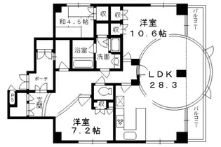 グランフォルム京都祇園【601号室】の間取り