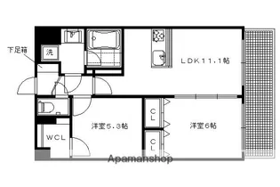 プレサンス京大前【0201号室】の間取り