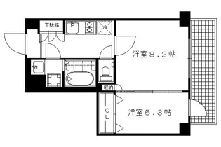 プレサンス京都四条烏丸響【405号室】の間取り