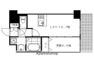 プレサンス京都四条烏丸響【202号室】の間取り