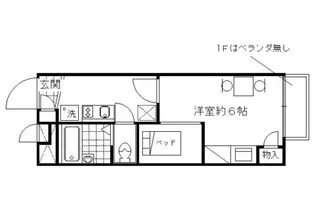 レオパレスサンシャイン98【208号室】の間取り