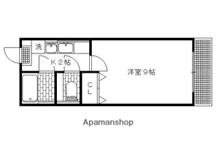 アジュール北白川【103号室】の間取り
