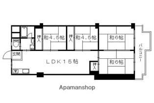 メガロコープ西陣【765号室】の間取り