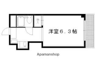 プラザ出水通【501号室】の間取り