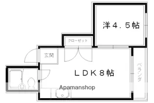 オリオンプラザ【401号室】の間取り