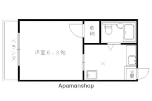 ハイツブルーム【203号室】の間取り