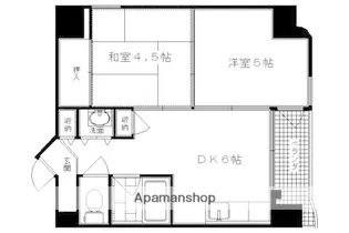 ウエストプラザ三越【702号室】の間取り